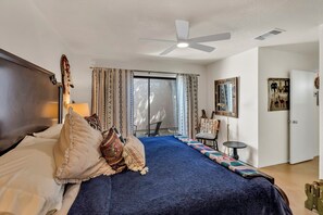 2 bedrooms, iron/ironing board, internet