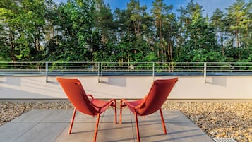 Deluxe Suite, Patio, Park View | Terrace/patio