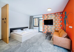 Deluxe Suite, Patio, Park View | In-room safe, blackout drapes, soundproofing, iron/ironing board - Hotel Break (Hradec Kralove)
