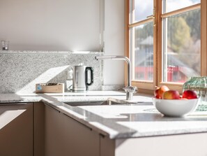 Fridge, oven, stovetop, dishwasher