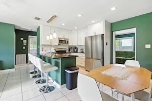 Microwave, oven, stovetop, dishwasher