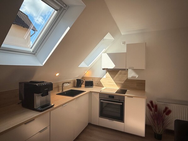 Fridge, oven, stovetop, dishwasher