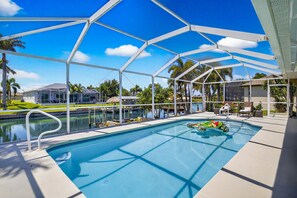 A heated pool
