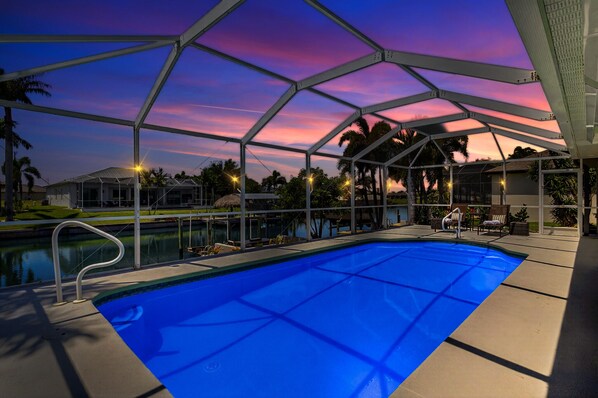 A heated pool