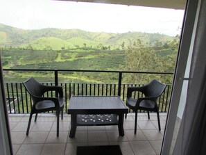 Quarto luxo, sacada, vista para a montanha | Vista do quarto
