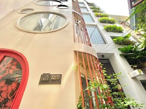 Voorkant van accommodatie