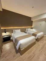 Habitación Deluxe con 2 camas individuales, vistas a la ciudad | Escritorio y wifi gratis