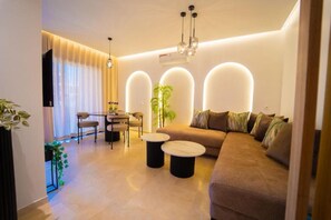 公寓, 2 间卧室, 无障碍, 露台 | 客厅