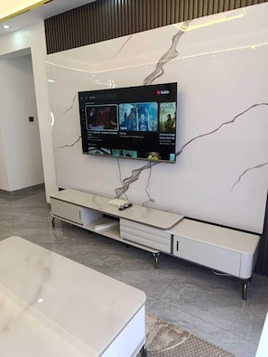 Smart TV 55 pulgadas con canales de televisión vía satélite, Netflix