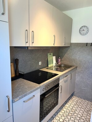 Fridge, oven, stovetop, dishwasher
