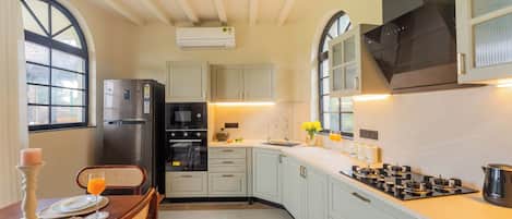 Villa - 4 BHK with Swimming pool | Private kitchen | Fridge, coffee/tea maker, electric kettle, cookware/dishes/utensils