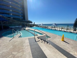 Indoor pool, outdoor pool
