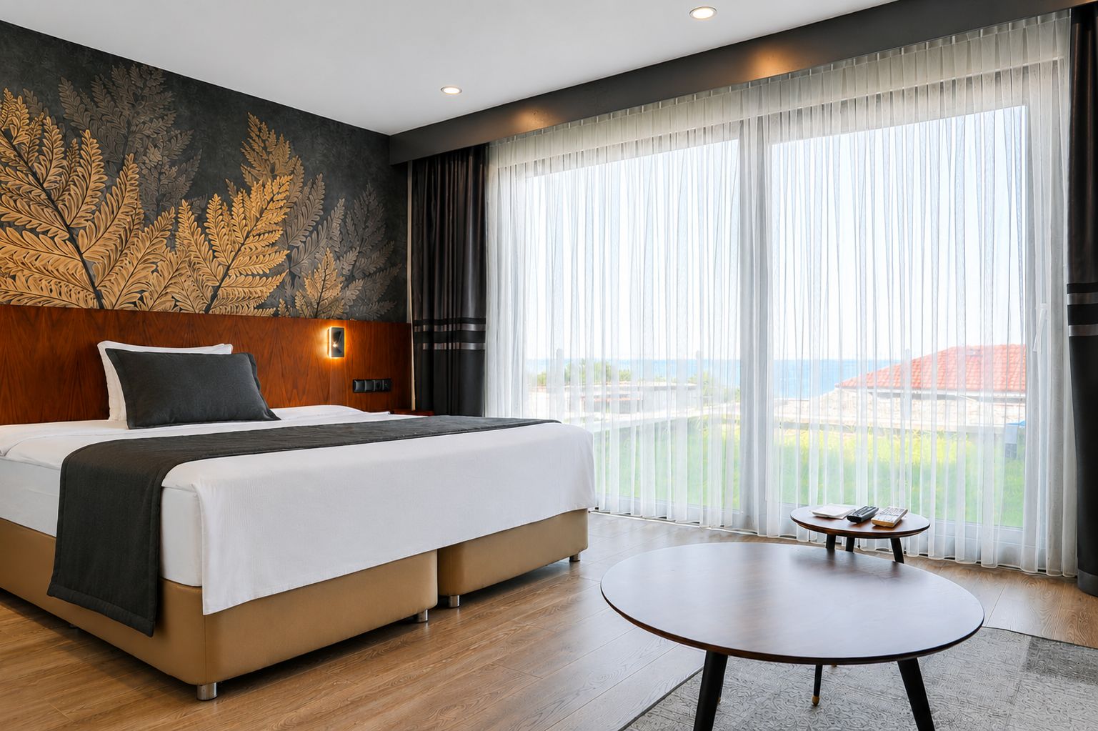 Standard Room, 1 King Bed, Non Smoking, Lake View | Hypo-allergenic bedding available, down comforters, minibar (free items)