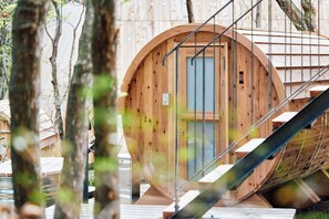 Cabaña, no fumadores, sauna (Private) | Escritorio, wifi gratis, ropa de cama