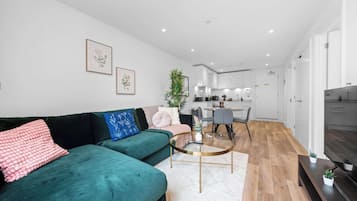 TV, foosball, offices