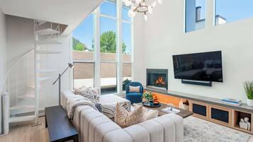 TV, fireplace, stereo, offices