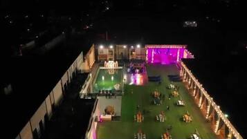 Outdoor wedding area