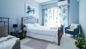 1 habitación, tabla de planchar con plancha, wifi y ropa de cama 