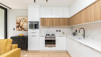 Luxury Apartment, 1 King Bed, Balcony | Private kitchen