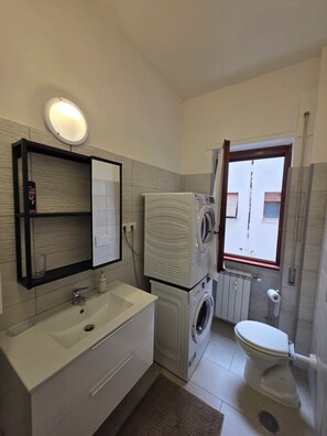 Regadera, tina de hidromasaje, secadora de cabello, bidet 