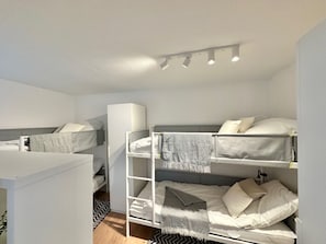 Desk, free WiFi, bed sheets