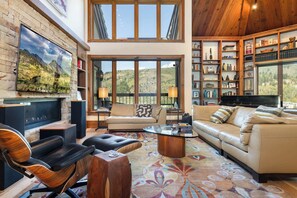 TV, fireplace, stereo, offices