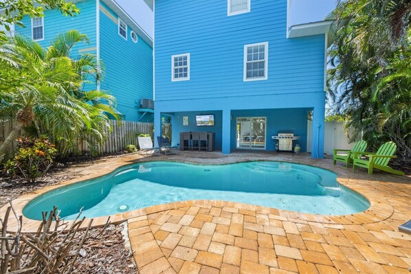 A heated pool