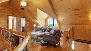 Televisio, takka, pöytätennispöytä