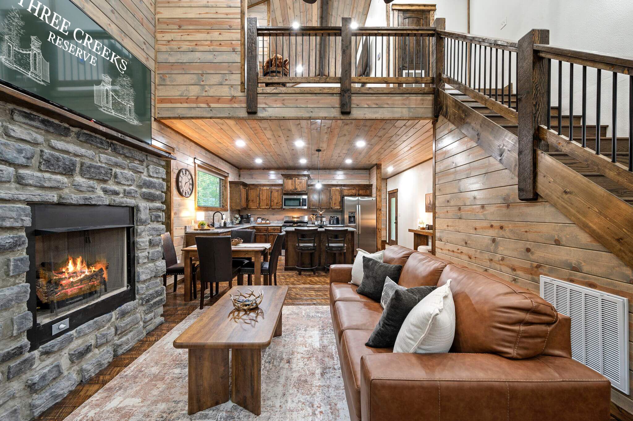 TV connectée, cheminée, jeux vidéo