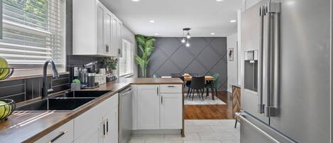 Microwave, oven, stovetop, dishwasher