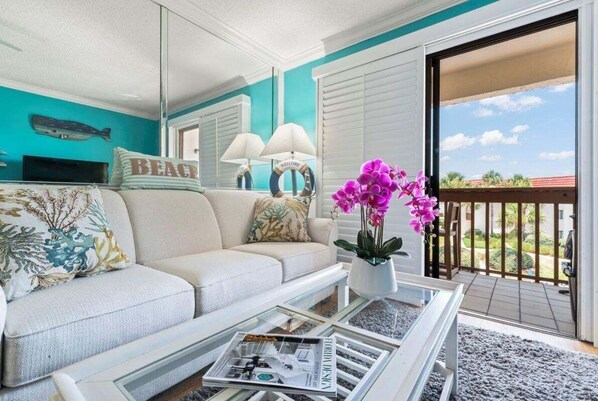 Condo, 2 Bedrooms | Living area - Aqua Vista Retreat 2 Bedroom Condo (St. Augustine)