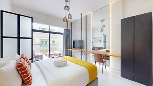 1 室のベッドルーム、アイロン / アイロン台、WiFi (無料)、ベッドシーツ