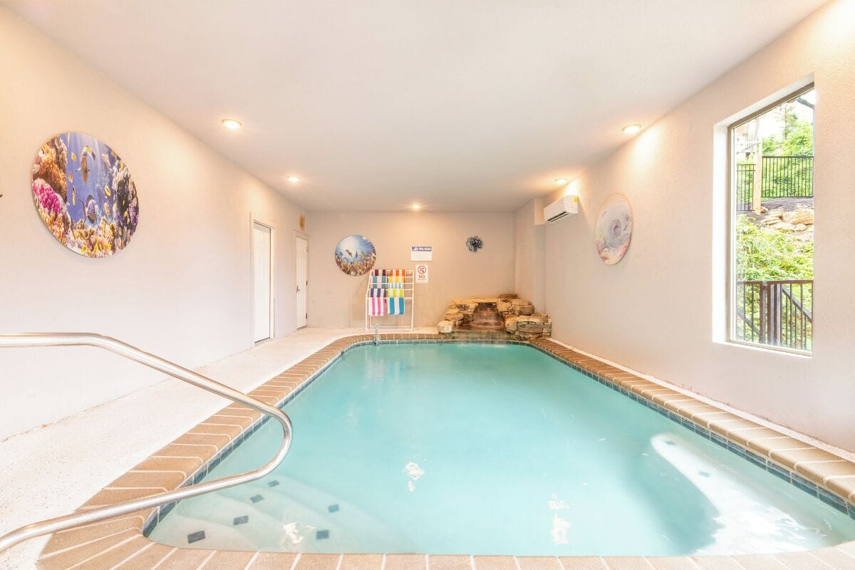 Autumn Bear's private heated indoor pool