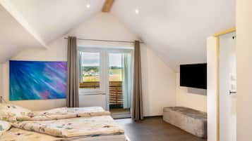 2 slaapkamers, een strijkplank/strijkijzer, wifi, beddengoed