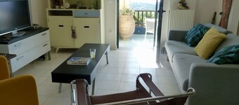 Charming Chania area Villa with panoramic sea views and private pool. Sleeps 5