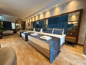 In-room safe, desk, laptop workspace, blackout drapes