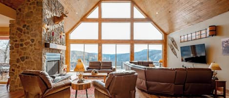 TV connectée, cheminée, espaces bureaux