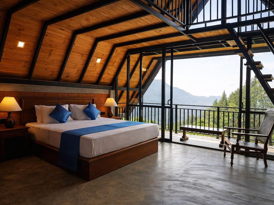Panoramic Cabin, Multiple Beds, Mountain View | Egyptian cotton sheets, premium bedding, desk, soundproofing