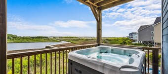 Beautiful ocean view home with private pool and hot tub with direct beach access