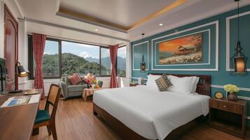 Junior Double Room, Mountain View | Premium bedding, memory foam beds, minibar, desk