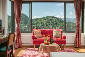 Junior Double Room, Mountain View | Premium bedding, memory-foam beds, minibar, desk