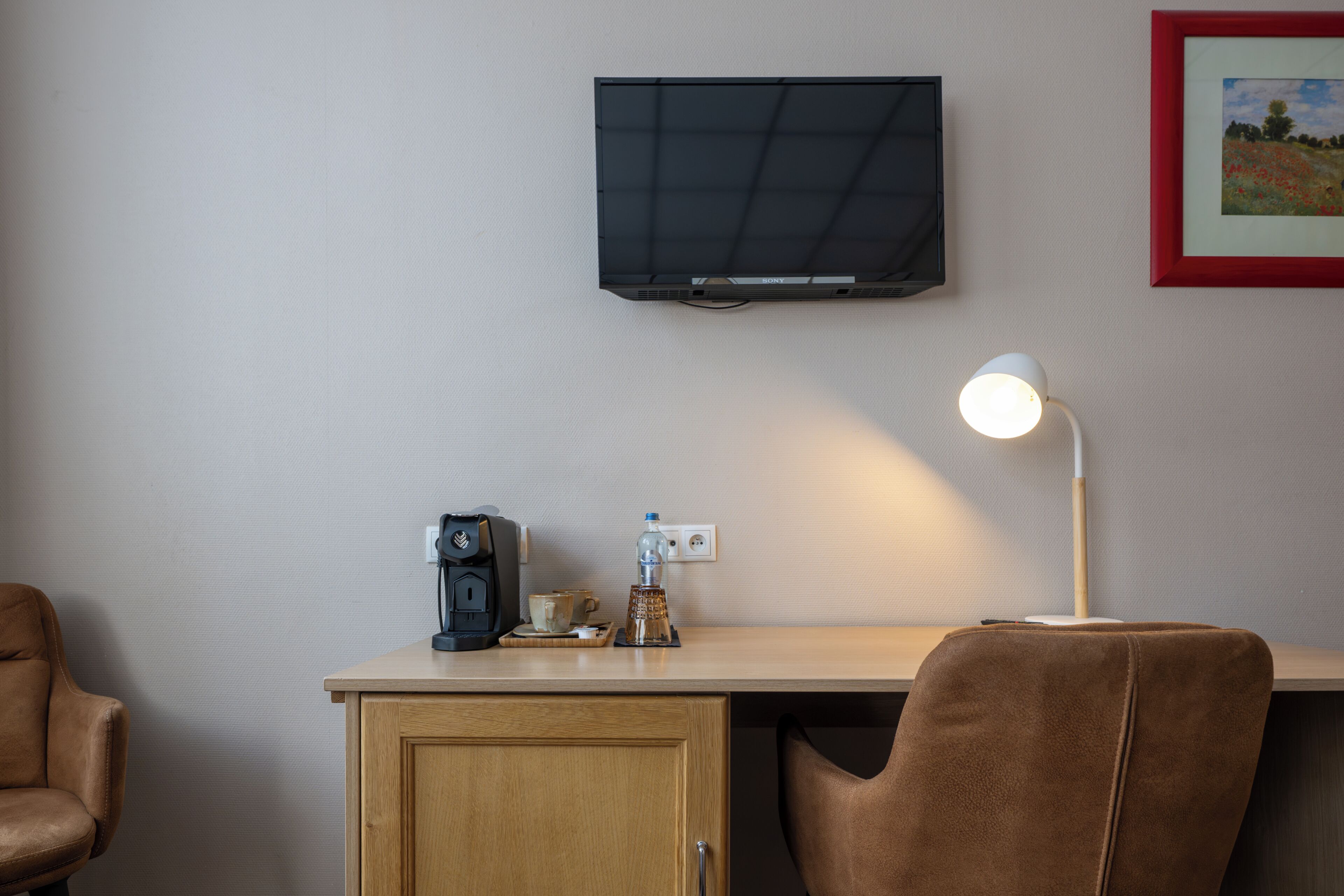 In-room safe, desk, blackout curtains, iron/ironing board (on request)