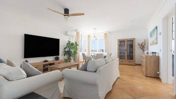 Televisie en een open haard