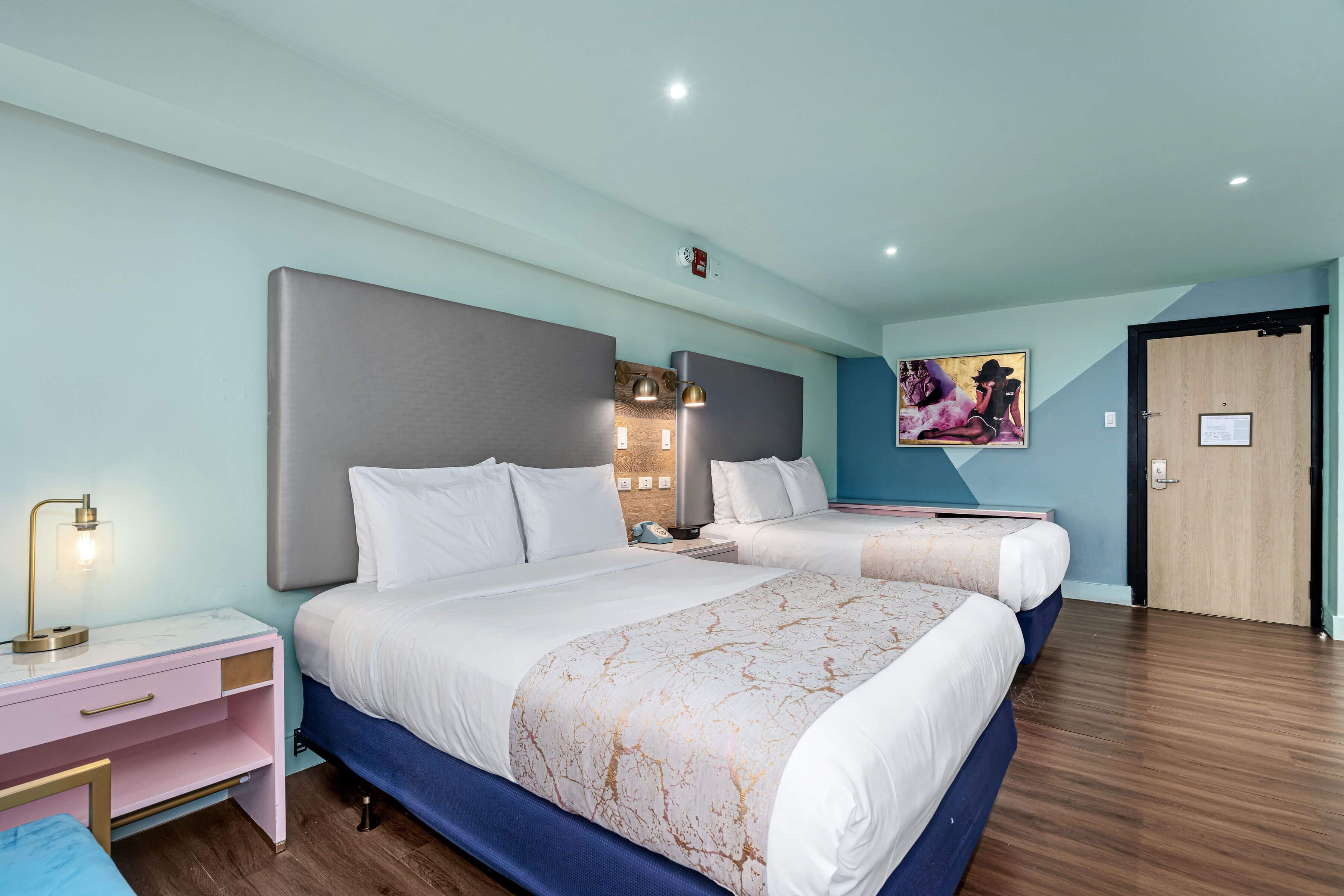 Junior Suite, 2 Queen Beds | Pillowtop beds, in-room safe, blackout drapes