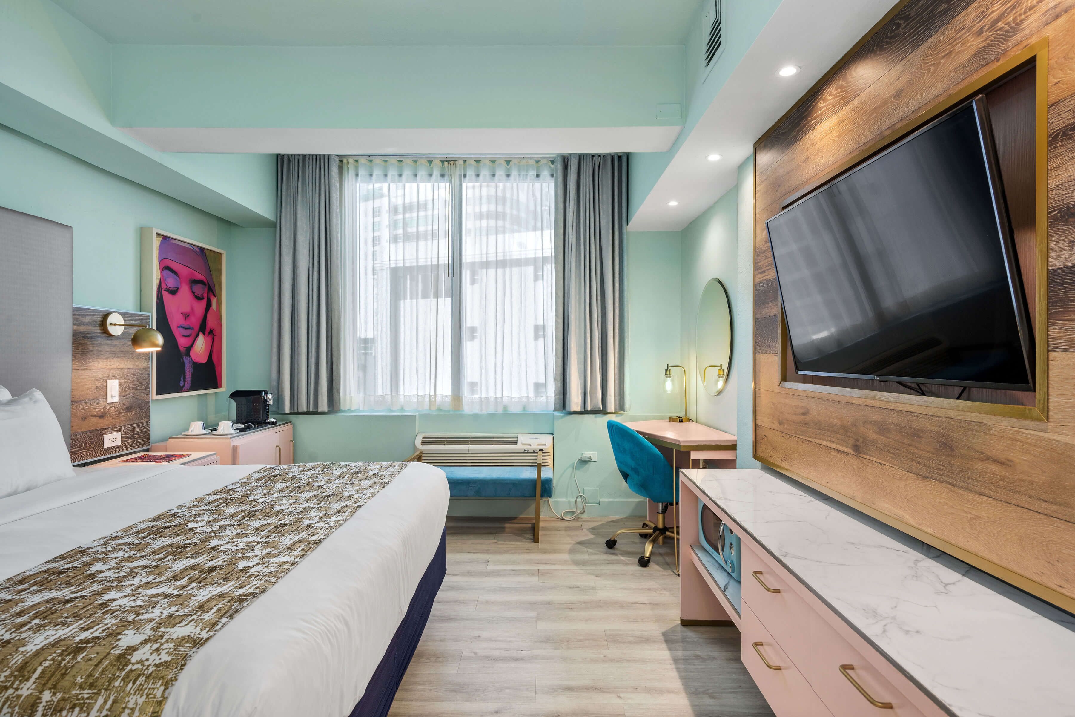Pillow-top beds, in-room safe, blackout curtains
