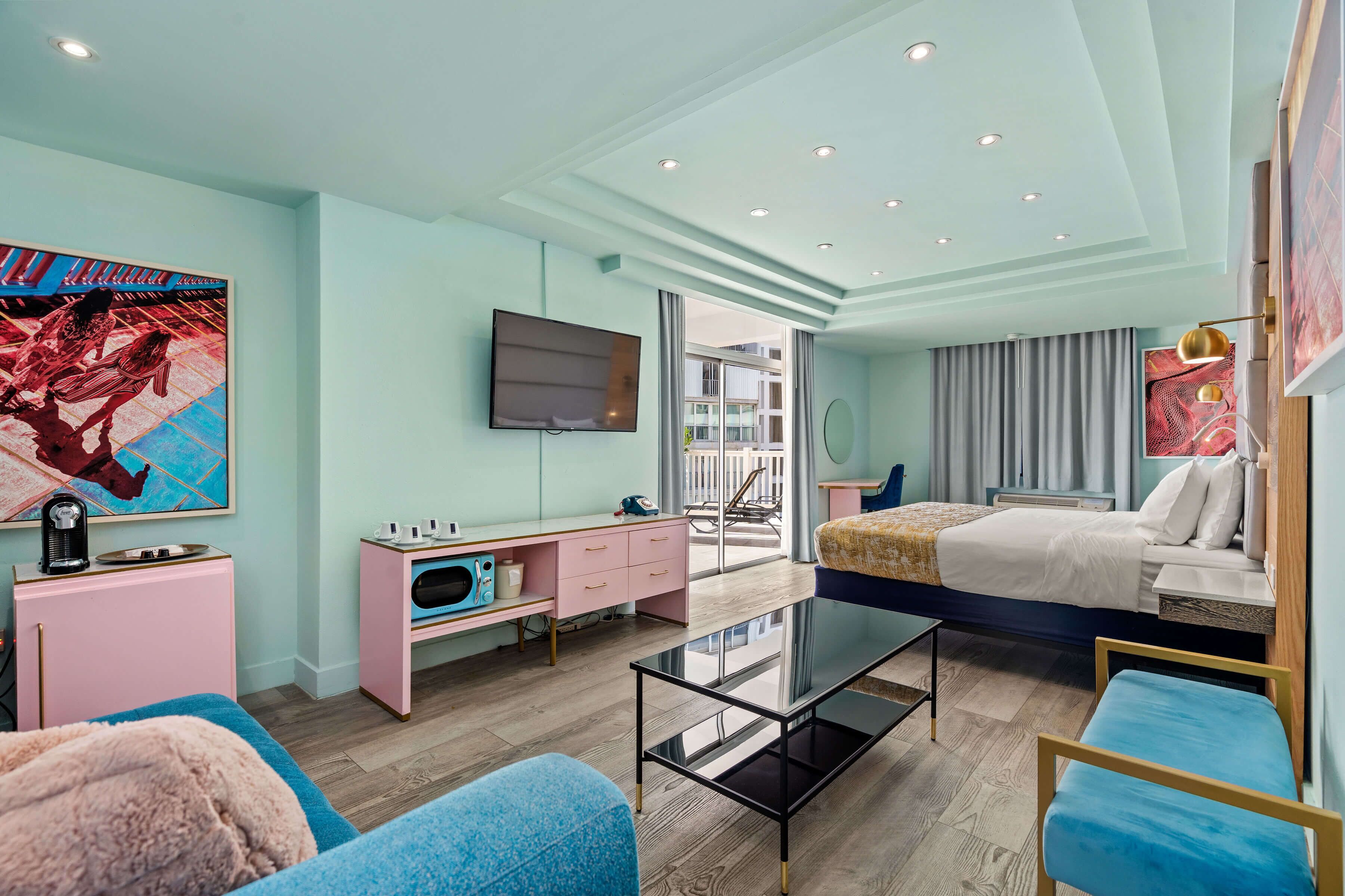 Suite, Multiple Beds, Balcony, Lagoon View | Pillowtop beds, in-room safe, blackout drapes