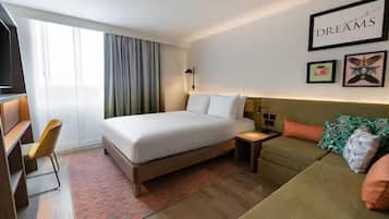 Memory-foam beds, in-room safe, blackout curtains, soundproofing