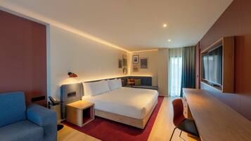 Kamer, 1 kingsize bed met slaapbank | Bedden met traagschuimmatrassen, een kluis op de kamer