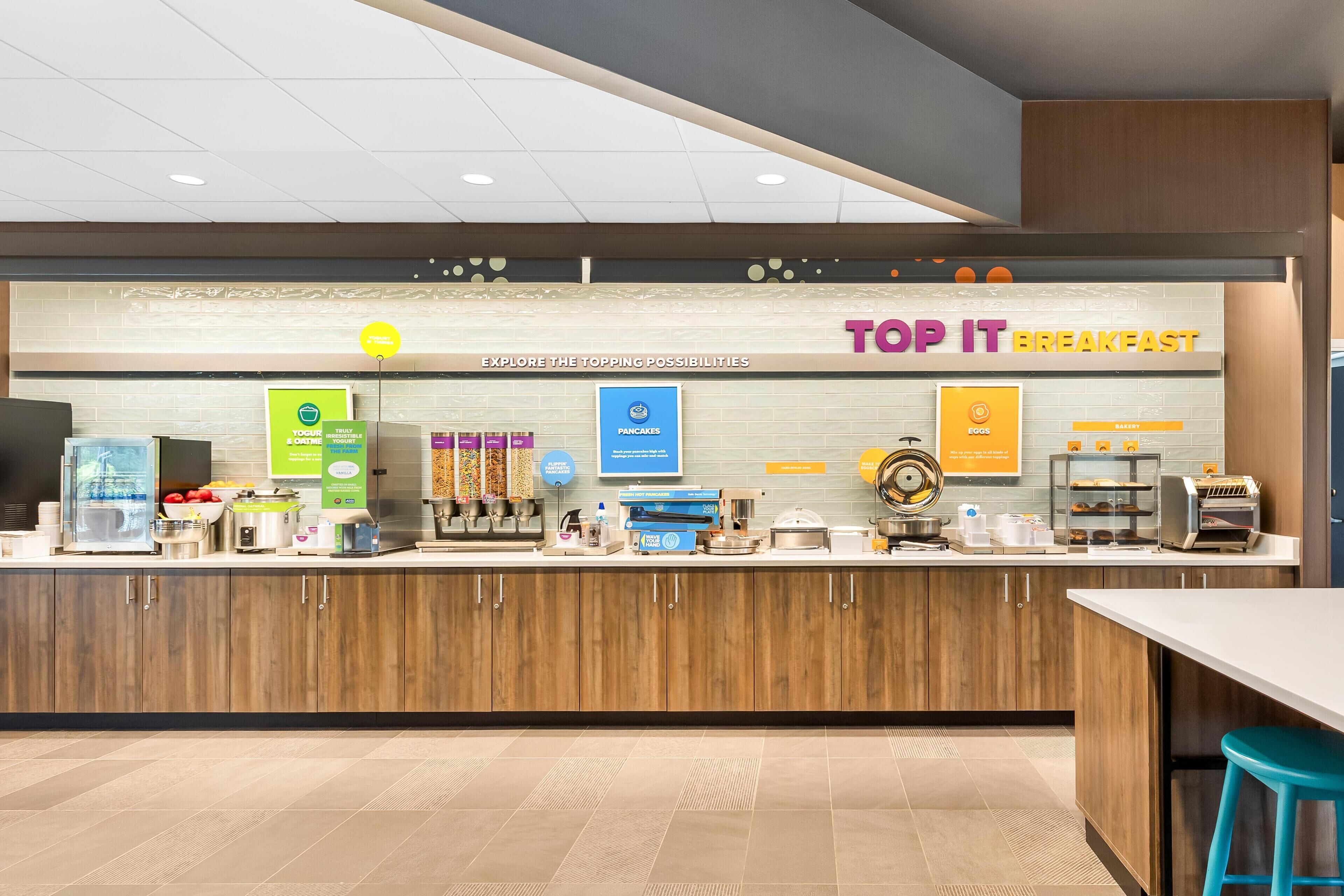 Free daily buffet breakfast