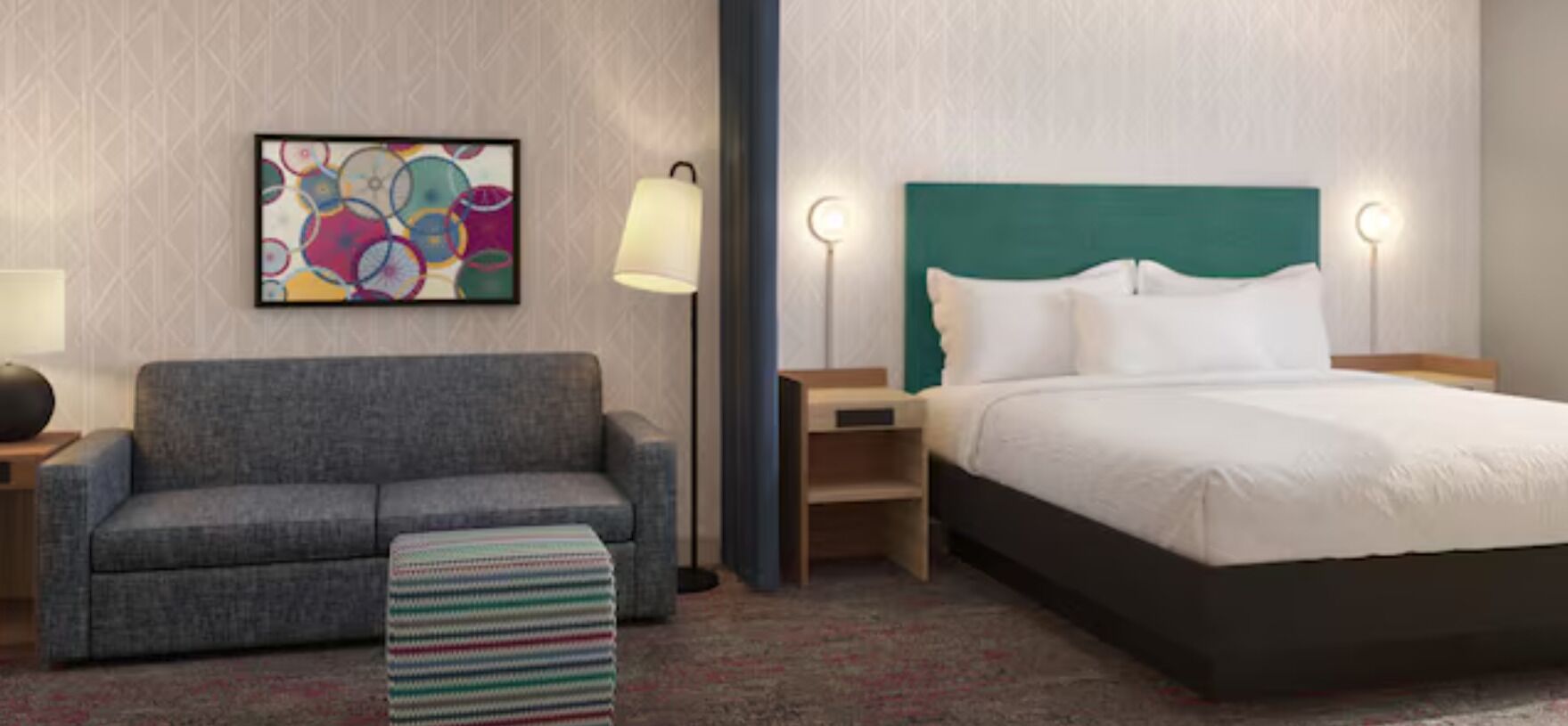 In-room safe, desk, laptop workspace, blackout drapes